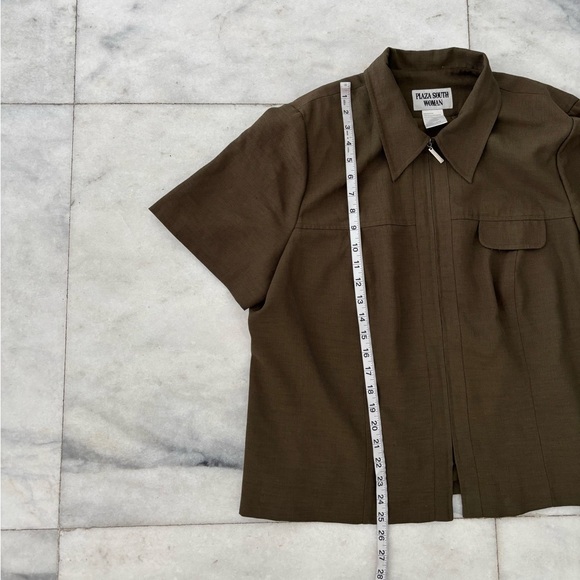 VTG Plaza South Jacket Olive Green Full Zip Women 20W Utility Minimalist Casual - Picture 5 of 9